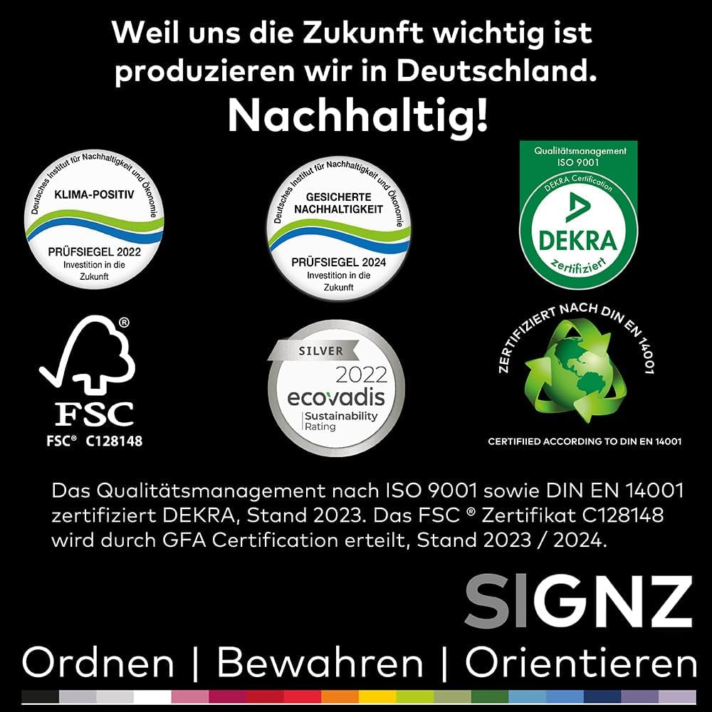 SIGNZ Prospekthüllen (DIN A4, 40 My), 100 Stück