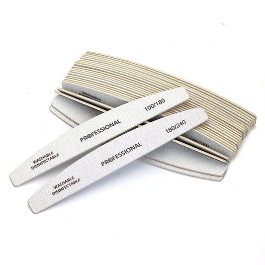 10er Set Gebogene Profi Nagelfeilen aus Holz