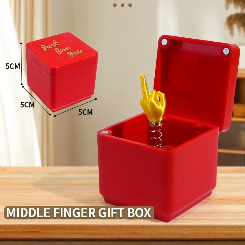 Funny Frank gift, middle finger in gift box