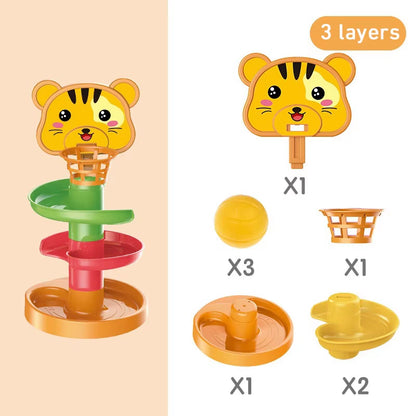 Montessori Spielzeug Baby 0 12 24 36 Monate Track Rolling Ball Push Pop Schiebe Ball Frühen Bildung Spielzeug Für Kinder Kinder Sensorischen