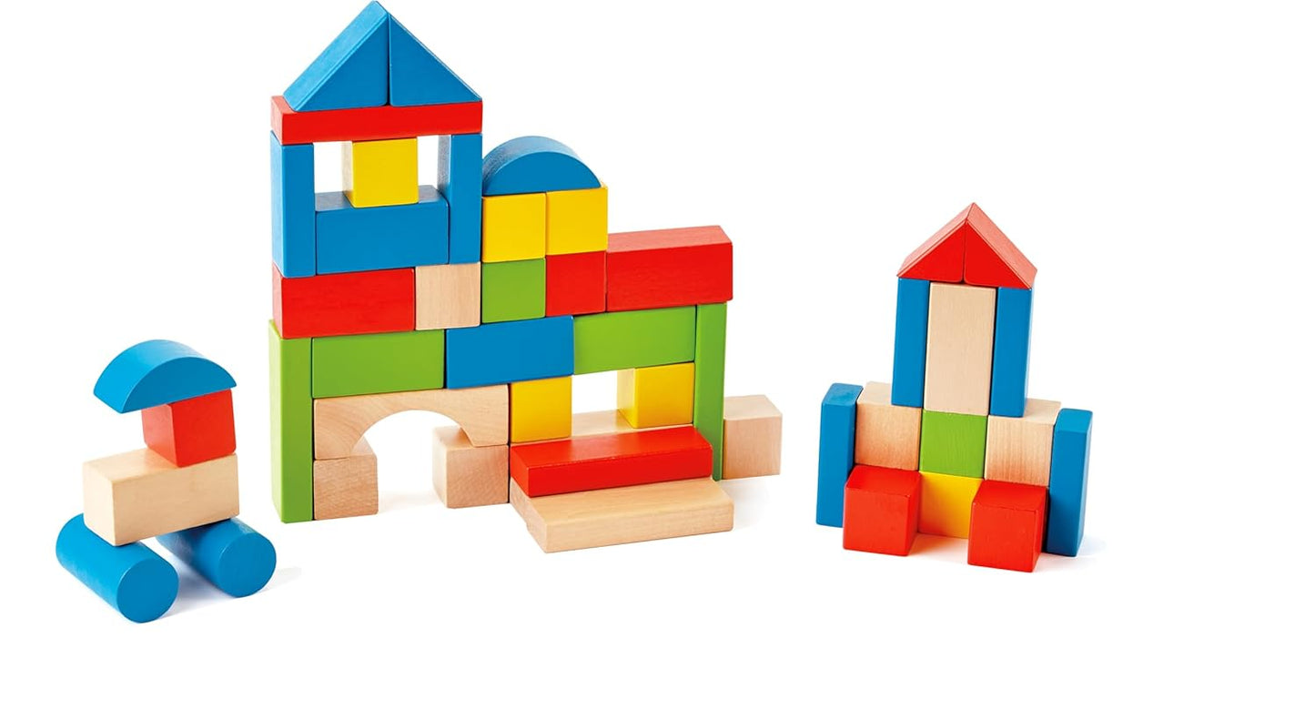 Hape Bunte Holzbausteine – Hochwertiges Holzspielzeug Zum Stapeln