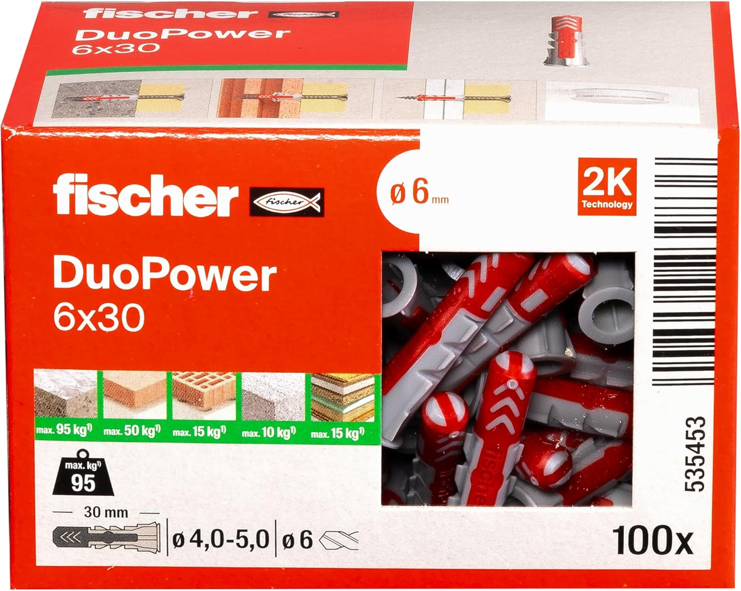 Fischer Duopower 6 X 30, Universaldübel