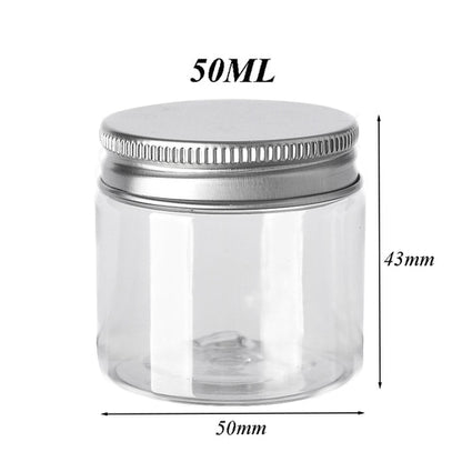 Aufbewahrungsdosen Set Transparent mit Aluminiumdeckel (10 Stück)