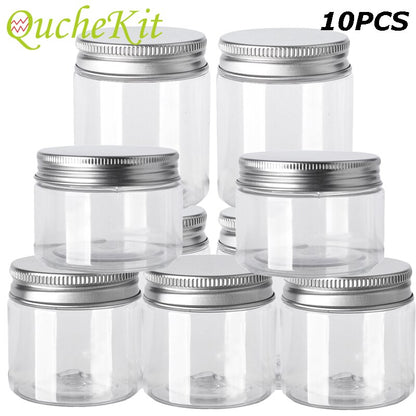 Aufbewahrungsdosen Set Transparent mit Aluminiumdeckel (10 Stück)