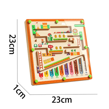 Magnetischer Labyrinth-Gehball Für Kinder, Baby-Konzentrationstraining, Schreiben Von Logik, Denken, 3-Jähriges Früherziehungspuzzle