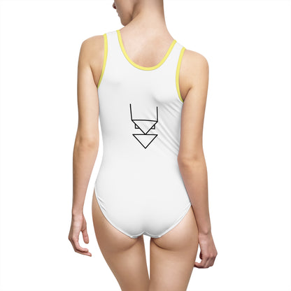 Minimal Geometric Triangle Swimsuit — Women’s One-Piece
