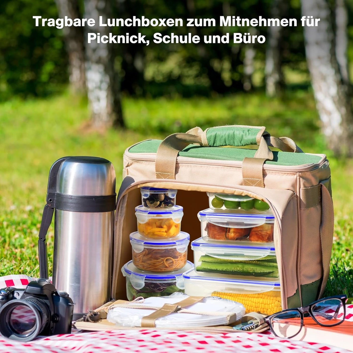 YASHE 32Er Frischhaltedosen Mit Deckel, Luftdichte Aufbewahrungsbox, Bpa-Frei Kunststoff Aufbewahrungsbehälter Für Küche, Vorratsdosen Set Mit Etiketten