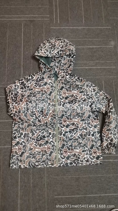 Frauen Camouflage Mantel Jacke Hoodie Regendicht Mantel Print Zipper Mit Kapuze Herbst Oberbekleidung Weibliche Streetwear Vintage Jacken