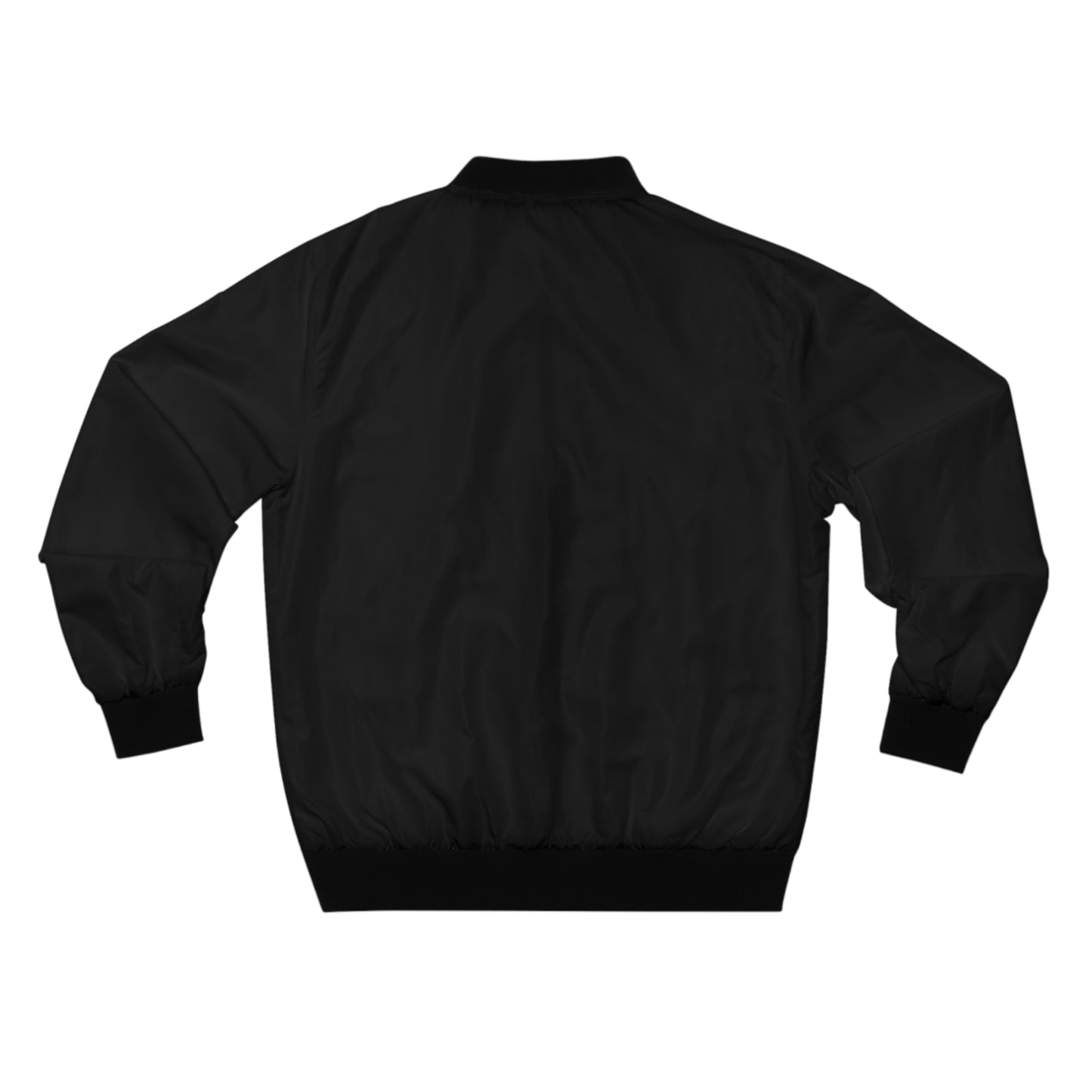 Minimalist White Bomber Jacket with Black Trim