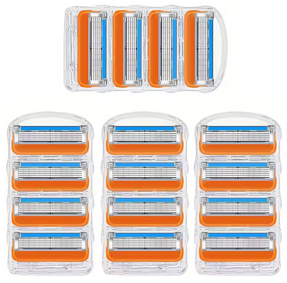 5 Klingen Ersatzklingen Set – Rostfreie Edelstahl Rasierklingen für Herren