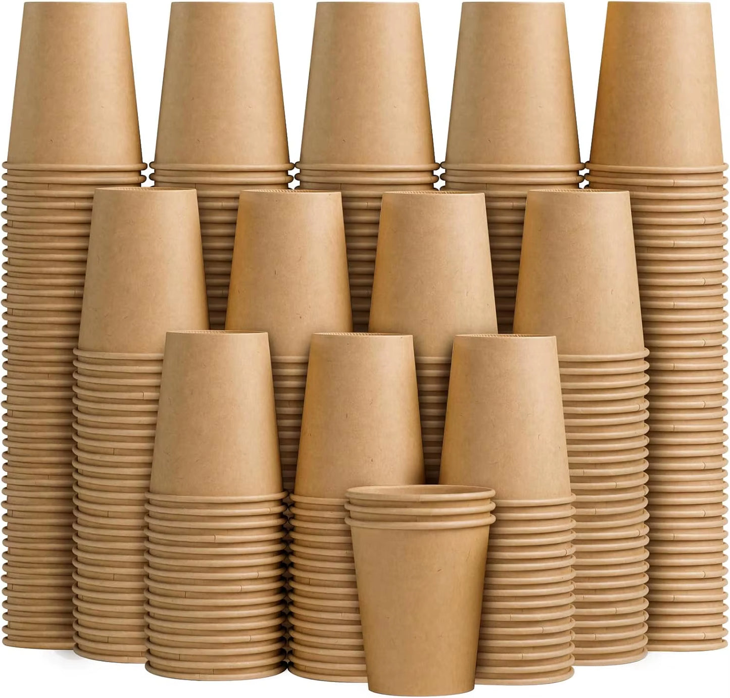 8 Oz Kraftpapierbecher, Einweg-Kaffeetassen Aus Papier, Heiß-/Kalttrinkbecher Für Wasser, Kaffee, Saft, Ungebleichte Becher Für Party-Picknick
