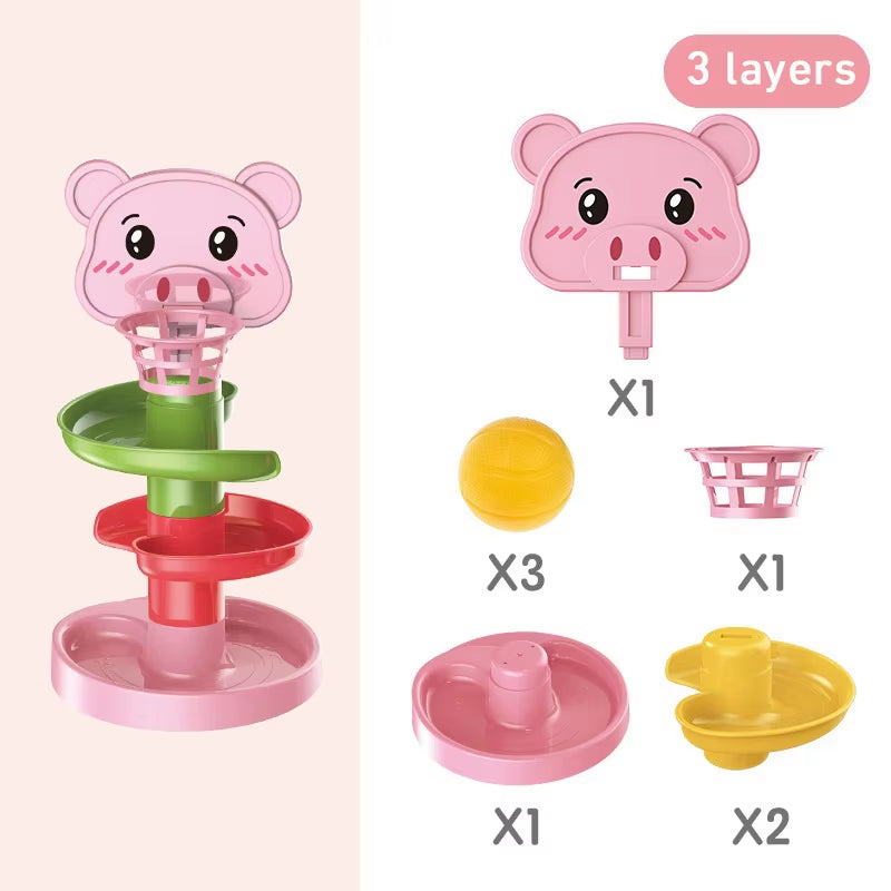 Montessori Spielzeug Baby 0 12 24 36 Monate Track Rolling Ball Push Pop Schiebe Ball Frühen Bildung Spielzeug Für Kinder Kinder Sensorischen