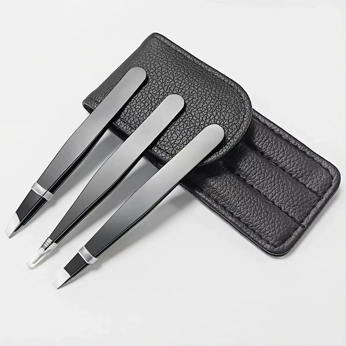 Pinzetten Set 3–4 teilig – Premium Edelstahl Augenbrauen-Pinzetten mit Präzisions-Spitze für Gesichts- und Körperhaarentfernung