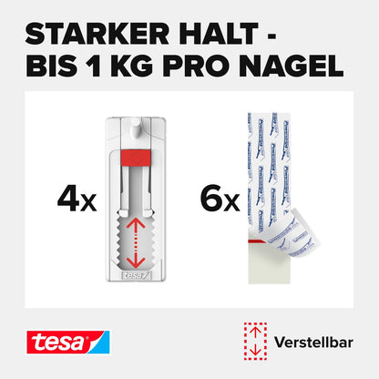 Tesa Verstellbarer Klebenagel (Für Tapeten Und Putz 1 Kg)