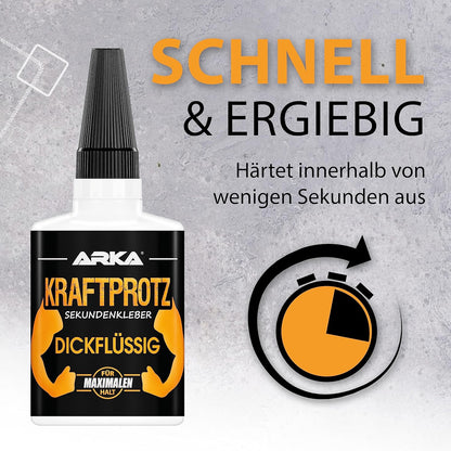 Sekundenkleber Extra Stark Gel 50 G – XXL Superkleber Für Holz, Metall, Kunststoff, Glas