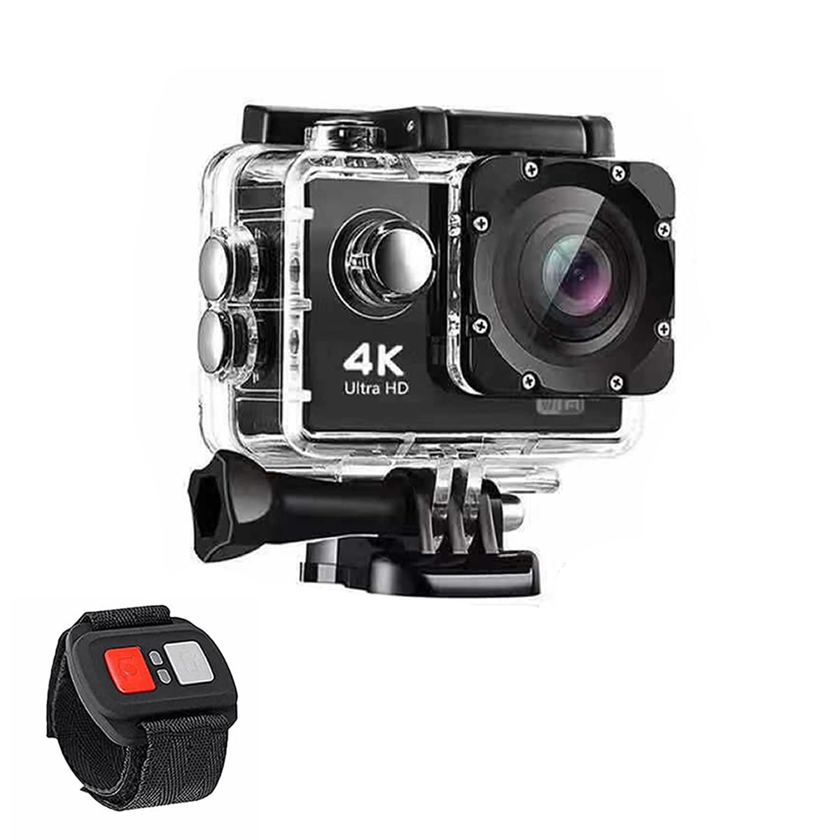Ultra HD 4K Action Pro Camera with Wi-Fi &amp; Image Stabilization