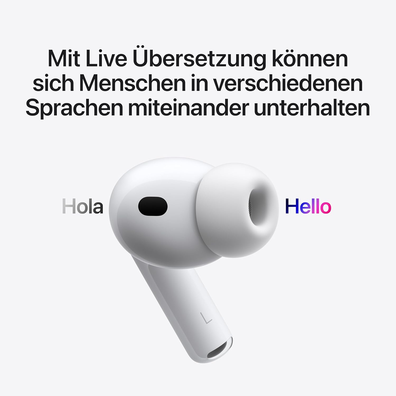 Apple AirPods Pro 3 Kabellose In‑Ear Kopfhörer, Aktive Geräuschunterdrückung, Herzfrequenzmessung, Hörgerätefunktion, Bluetooth Kopfhörer, 3D Audio, Hi‑Fi Sound, Laden über USB‑C