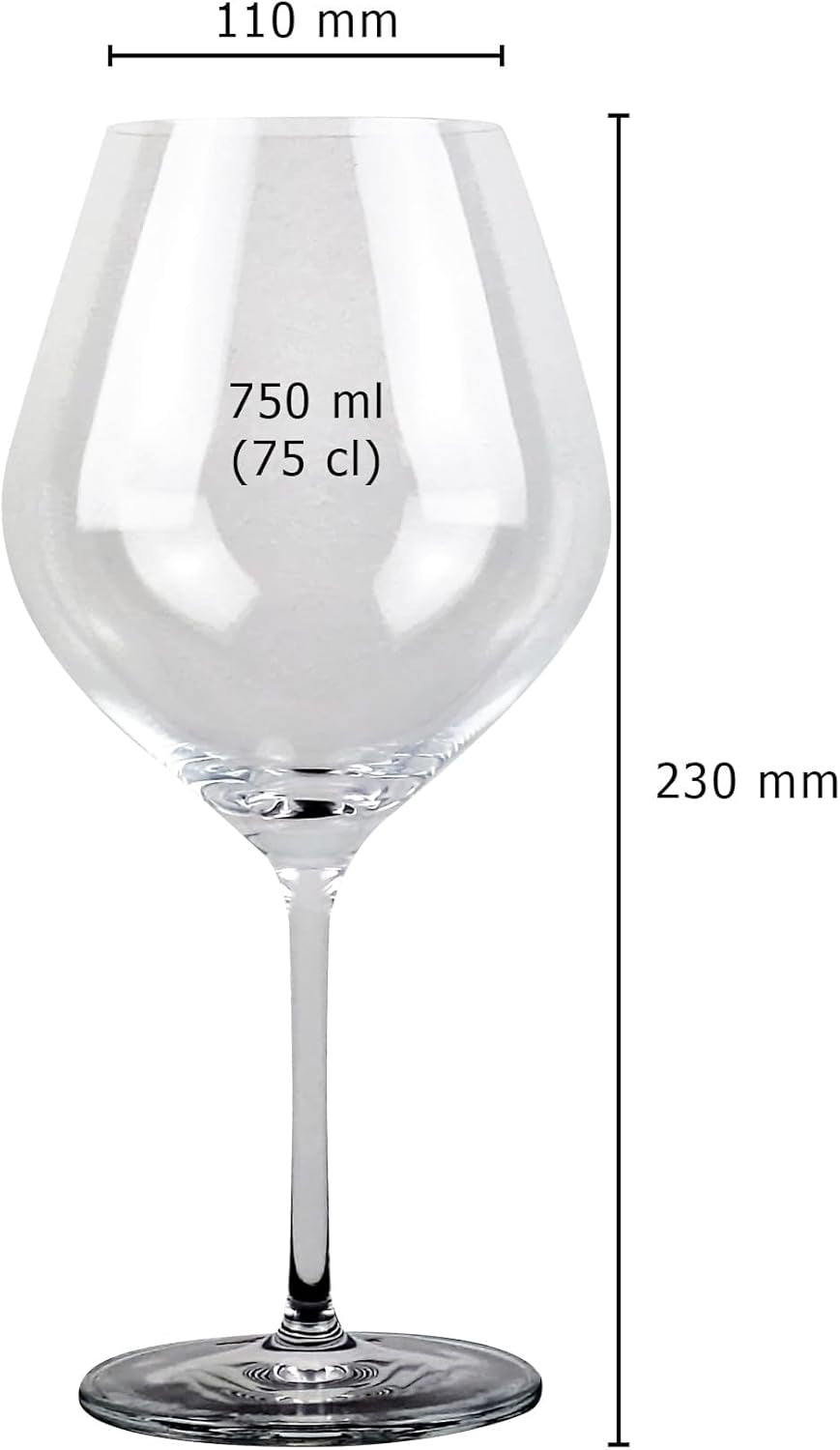 Sauerland GLAS 6Er Set Burgunderglas Paula 750Ml