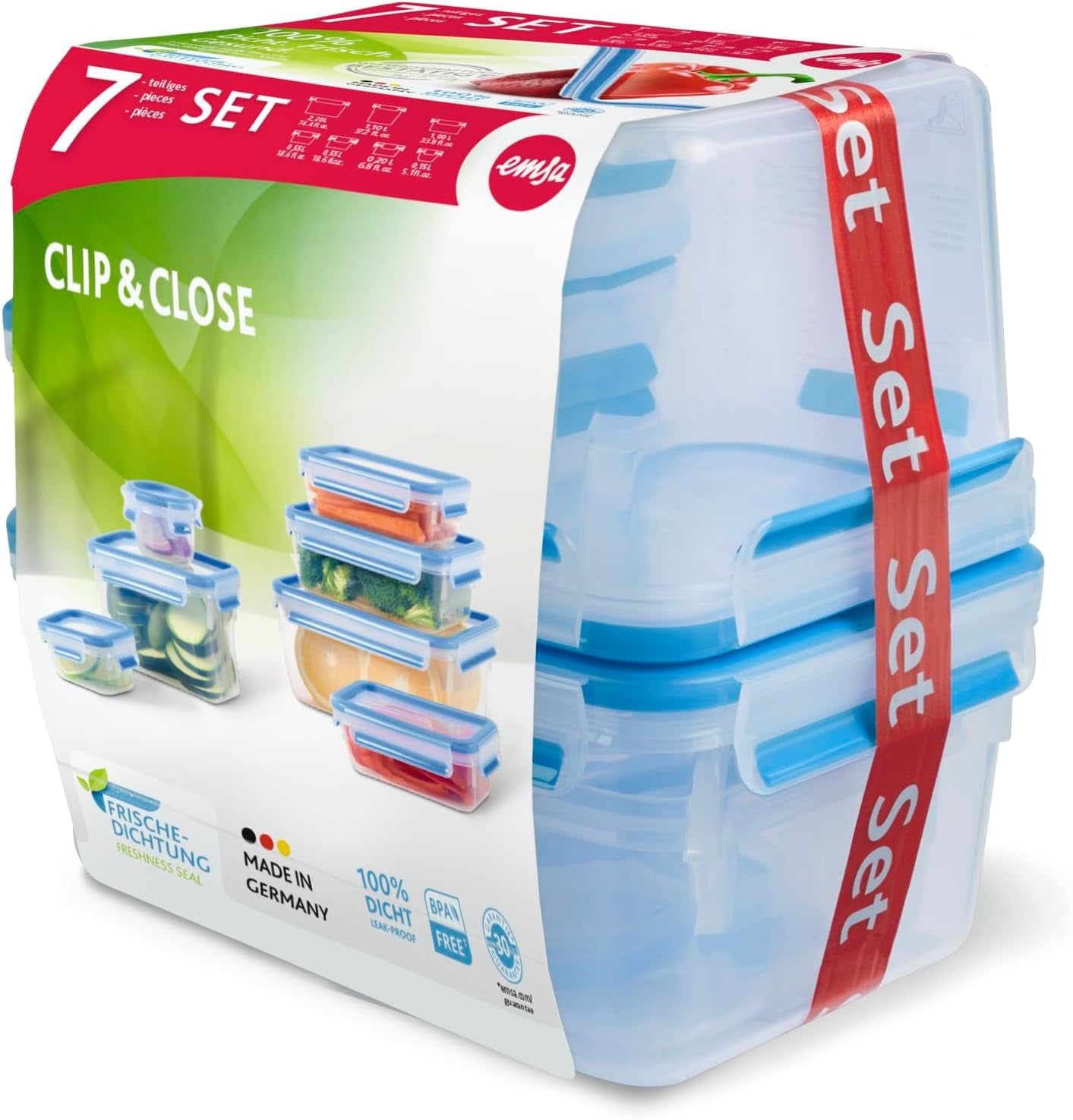 EMSA Clip & Close Frischhaltedosen-Set