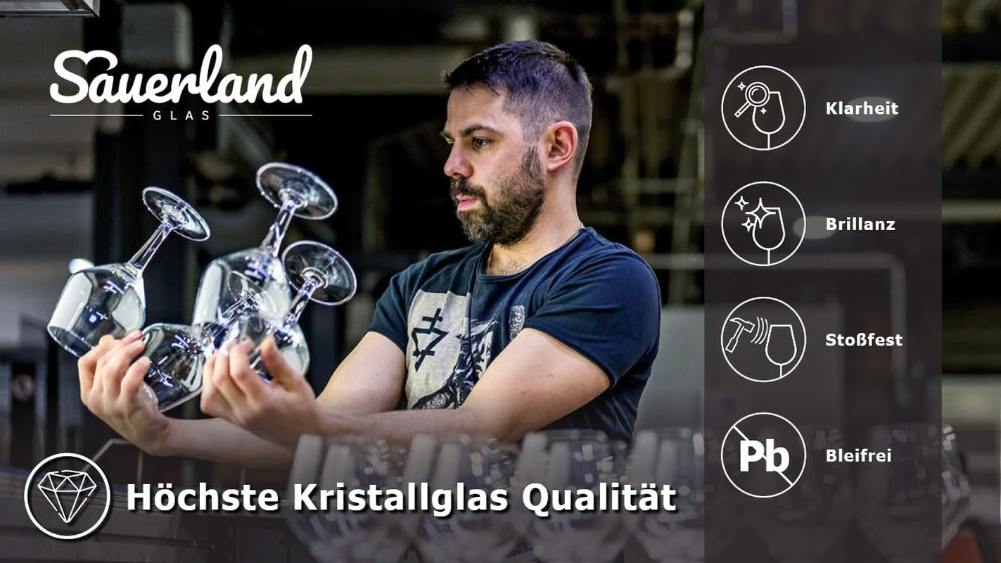 Sauerland GLAS 6Er Set Burgunderglas Paula 750Ml