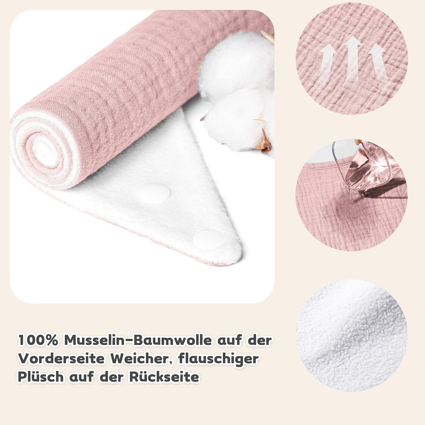 Susurration Lätzchen Baby Dreieckstuch Baby Musselin Halstuch Baby Für Junge Und Mädchen,Sabberlätzchen Baby Verstellbare