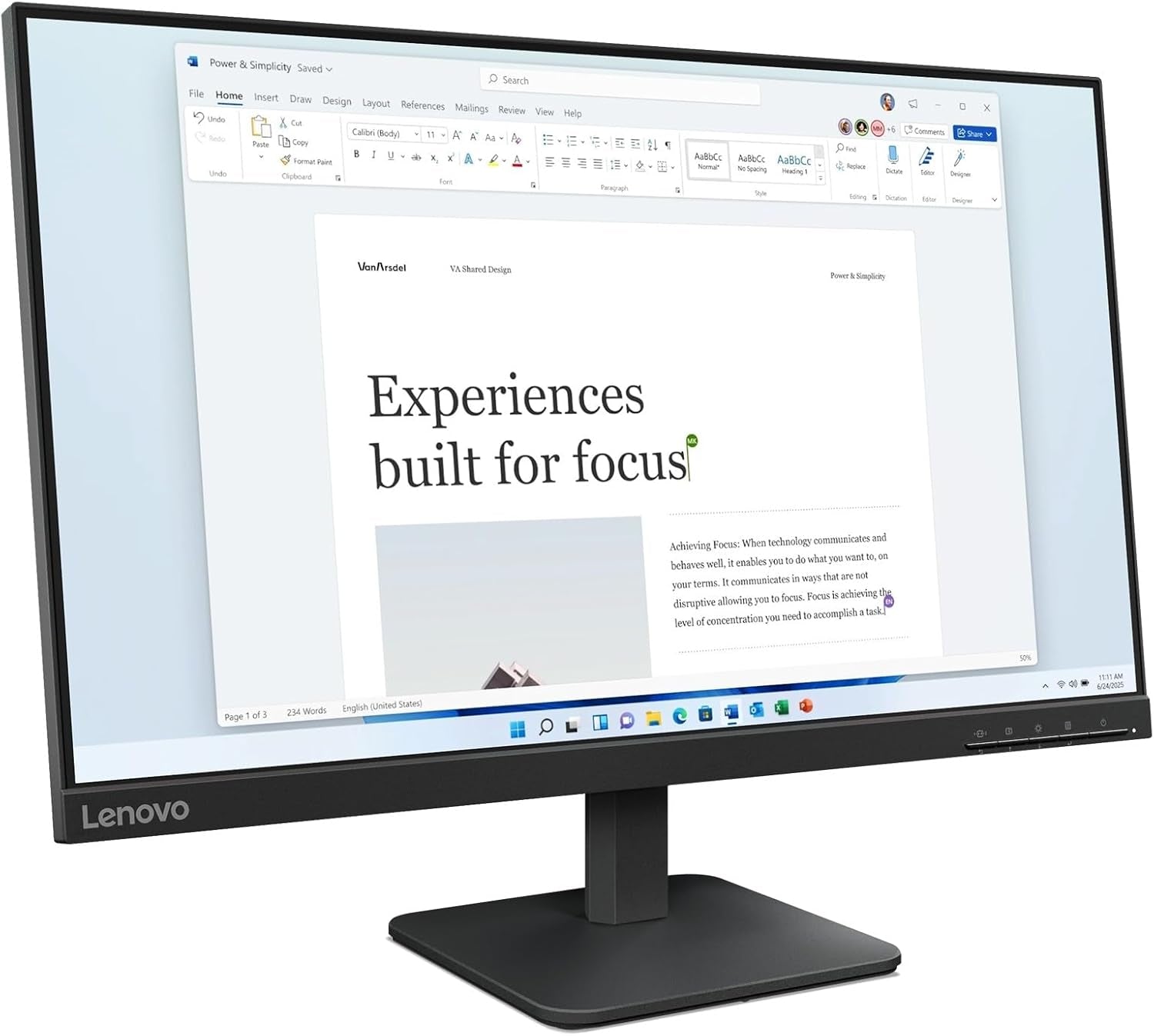 Lenovo L24-4E | 23.8" Full HD WLED Monitor | 1920X1080 | 16:9 | 100 Hz | 4Ms Reaktionszeit | Ips-Panel | HDMI | VGA Anschluss | Entspiegelt | Raven Schwarz | 3 Kg