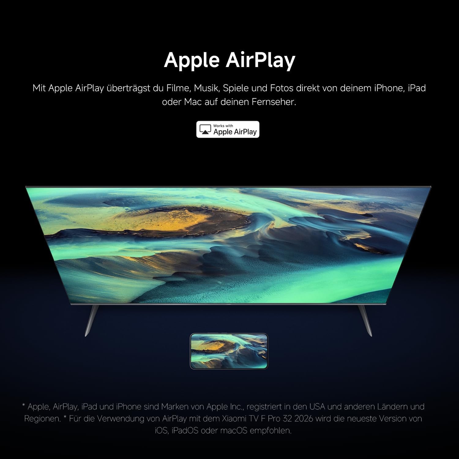Xiaomi TV F Pro 32, 32 Zoll (81 Cm), QLED, Smart TV, Fire OS7, Triple Tuner Dvb-C/S/S2/T/T2,Dolby Audio™, DTS Virtual:X, DTS-HD, Sprachsteuerung Mit Alexa, Kompatibel Mit Apple Airplay