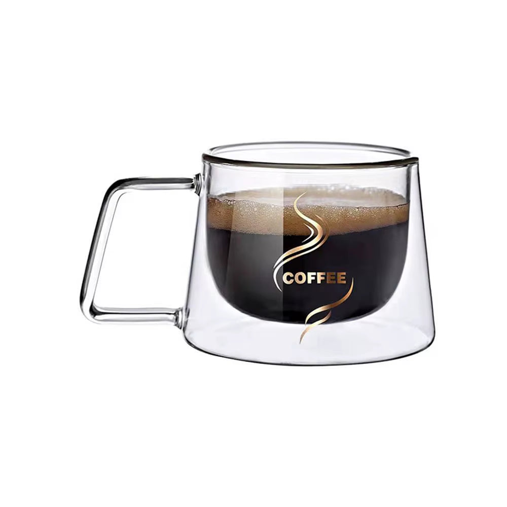 Transparentes hitzebeständiges Kaffeeglas aus Borosilikatglas – 200 ml
