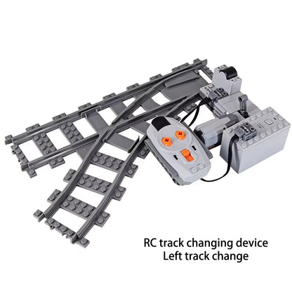 MOC Railroad Bridge Train Track Combination Scene Building Blocks DIY Cross Track Bricks Toys Rail Car Compatible with LEGO