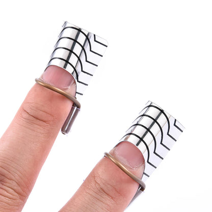 10 Reusable Aluminum Nail Extension Molds 