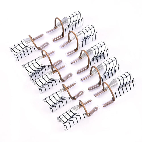 10 Reusable Aluminum Nail Extension Molds 