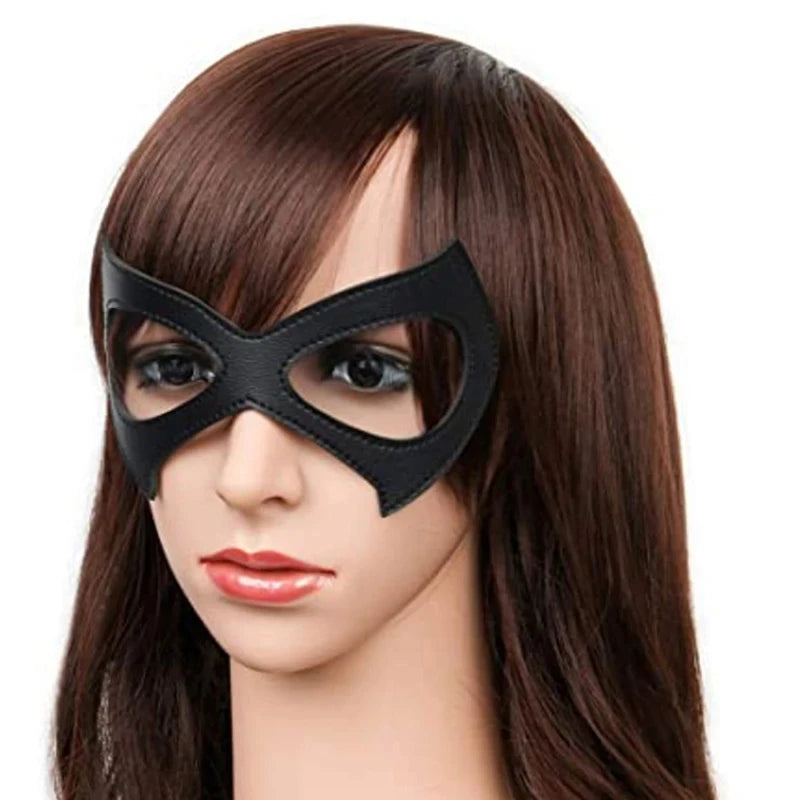 Verstellbare Katzenmaske aus Leder für Cosplay