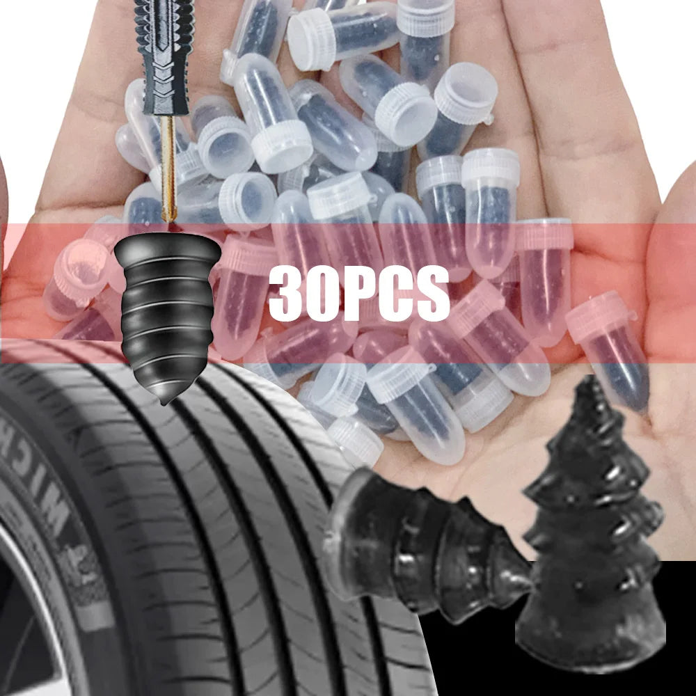 10/30 pieces tire repair rubber nails – Universal set for cars,