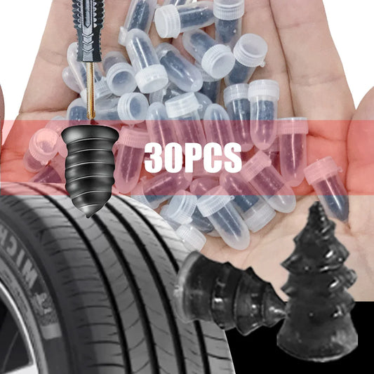 10 / 30 Stück Reifenreparatur Gummi Nägel – Universelles Set für Auto,
