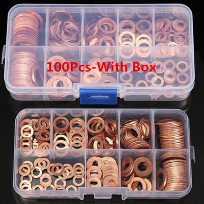 Copper sealing rings kit – 100 / 200 pieces