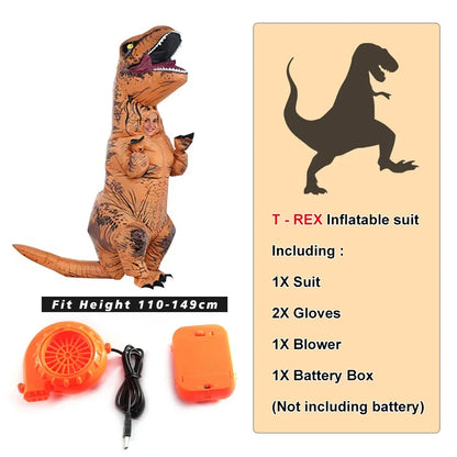 Aufblasbares T Rex Dinosaurier Kostüm für Erwachsene