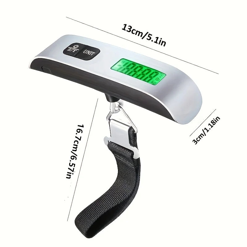 110Lb/50Kg Portable Scale Digital LCD Display Electronic Luggage Hanging Suitcase Travel Weighs Baggage Bag Weight Balance Tools