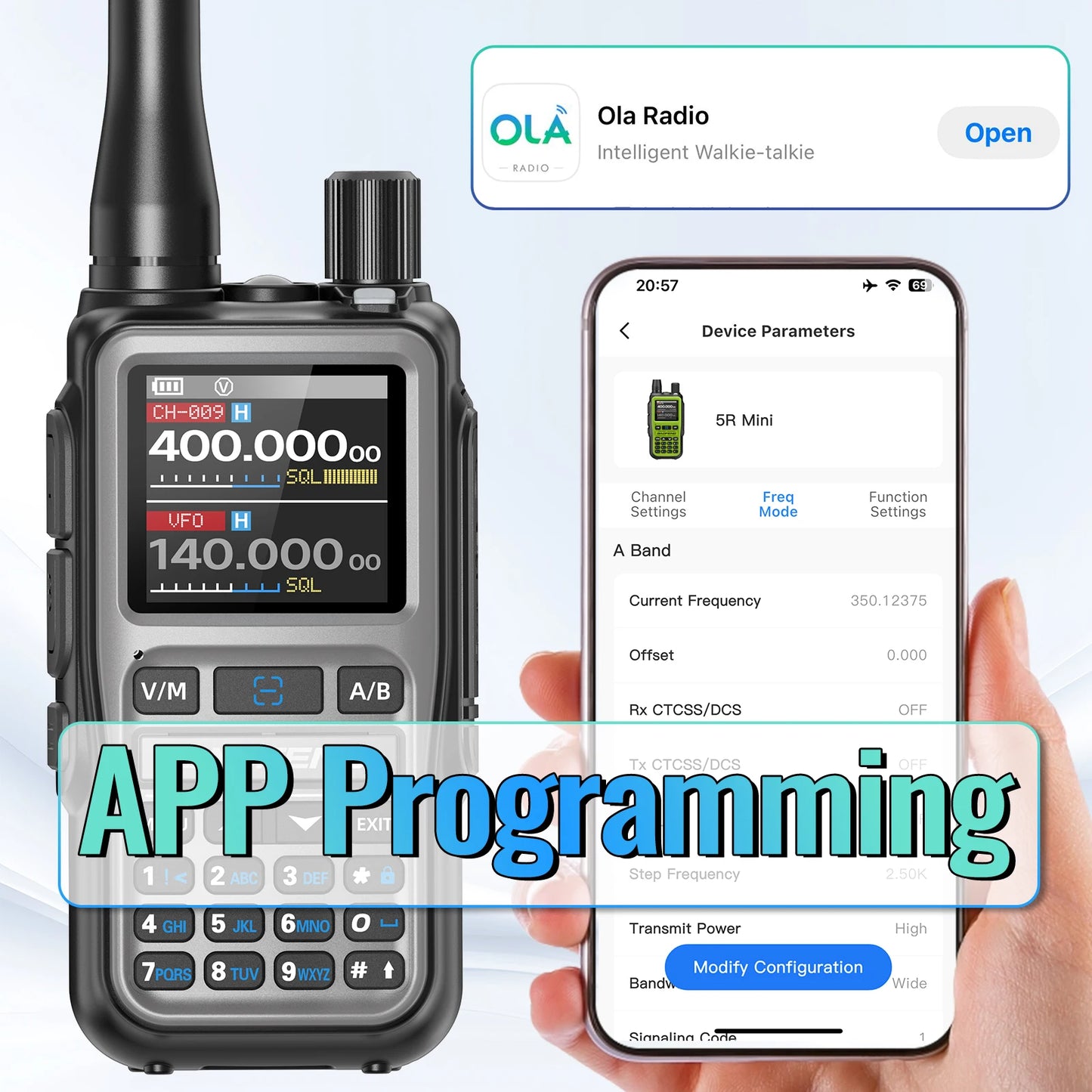 UV-5R Mini Walkie Talkie Multi Band Bluetooth Programming Wireless Copy Frequency 999CH AM FM Long Range Two Way Radio