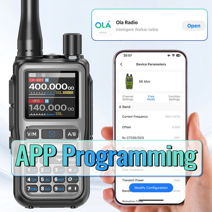UV-5R Mini Walkie Talkie Multi Band Bluetooth Programming Wireless Copy Frequency 999CH AM FM Long Range Two Way Radio