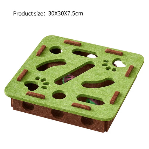 Katzenspielzeug aus Filz mit Puzzle Box