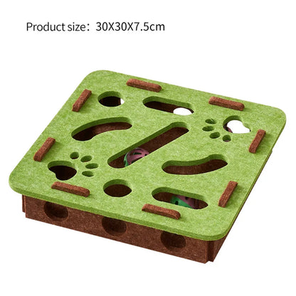 Katzenspielzeug aus Filz mit Puzzle Box