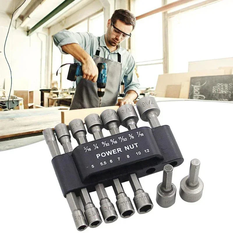 Stecknuss Aufsätze für Bohrer & Schrauber Set – 9 / 14 Stück