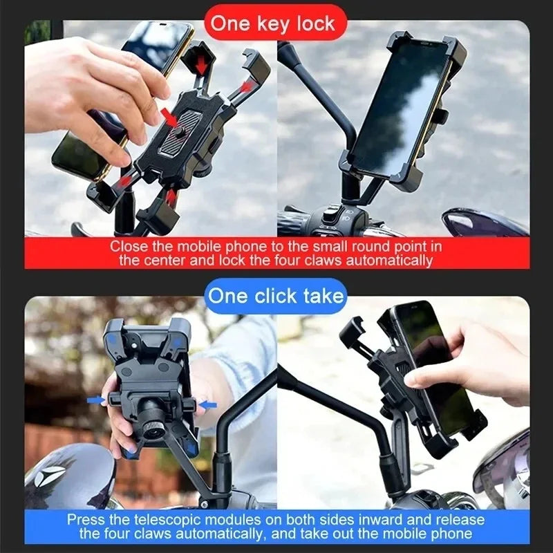 360° Fahrrad Handyhalter – mit Anti-Rutsch & Gravity-Lock