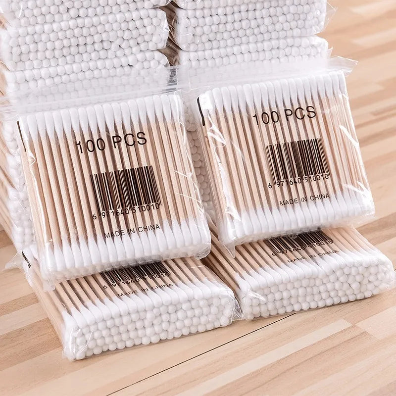 Wattestäbchen Swabs Set – Biologisch abbaubar &; perfekt für Beauty &amp; Präzisionsanwendungen