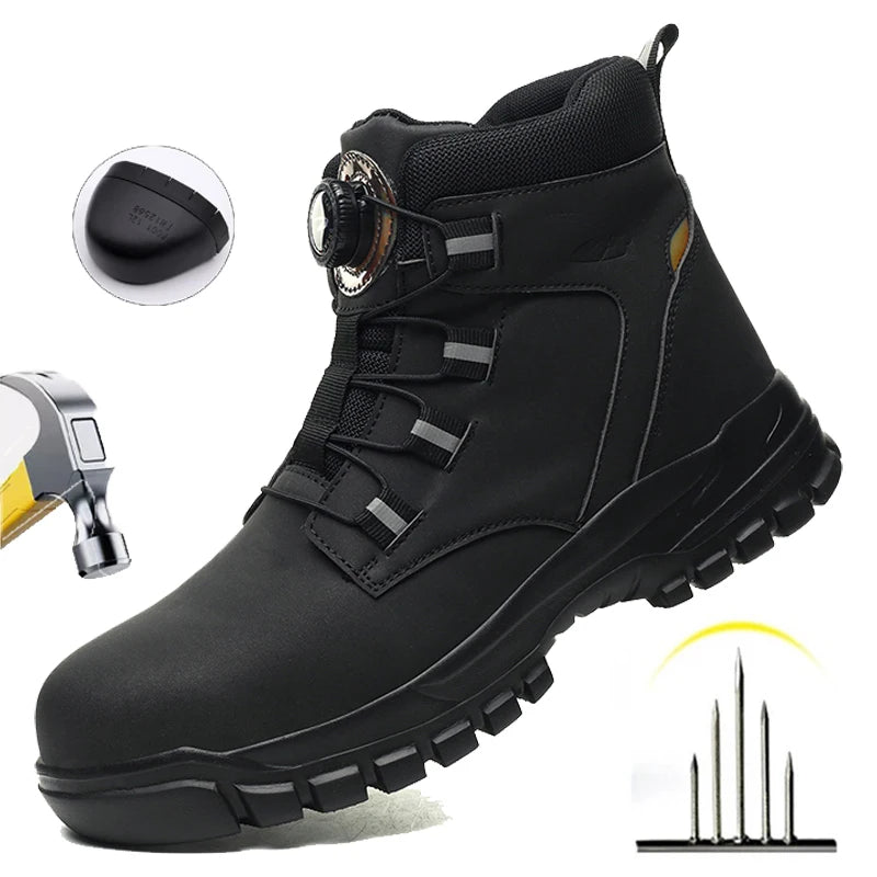 Wasserdichte Sicherheitsstiefel mit Stahlkappe für Herren Größen 41 bis 46