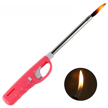 Elegantes Metall-Sturmfeuerzeug mit offener Flamme – für Küche, BBQ & Outdoor