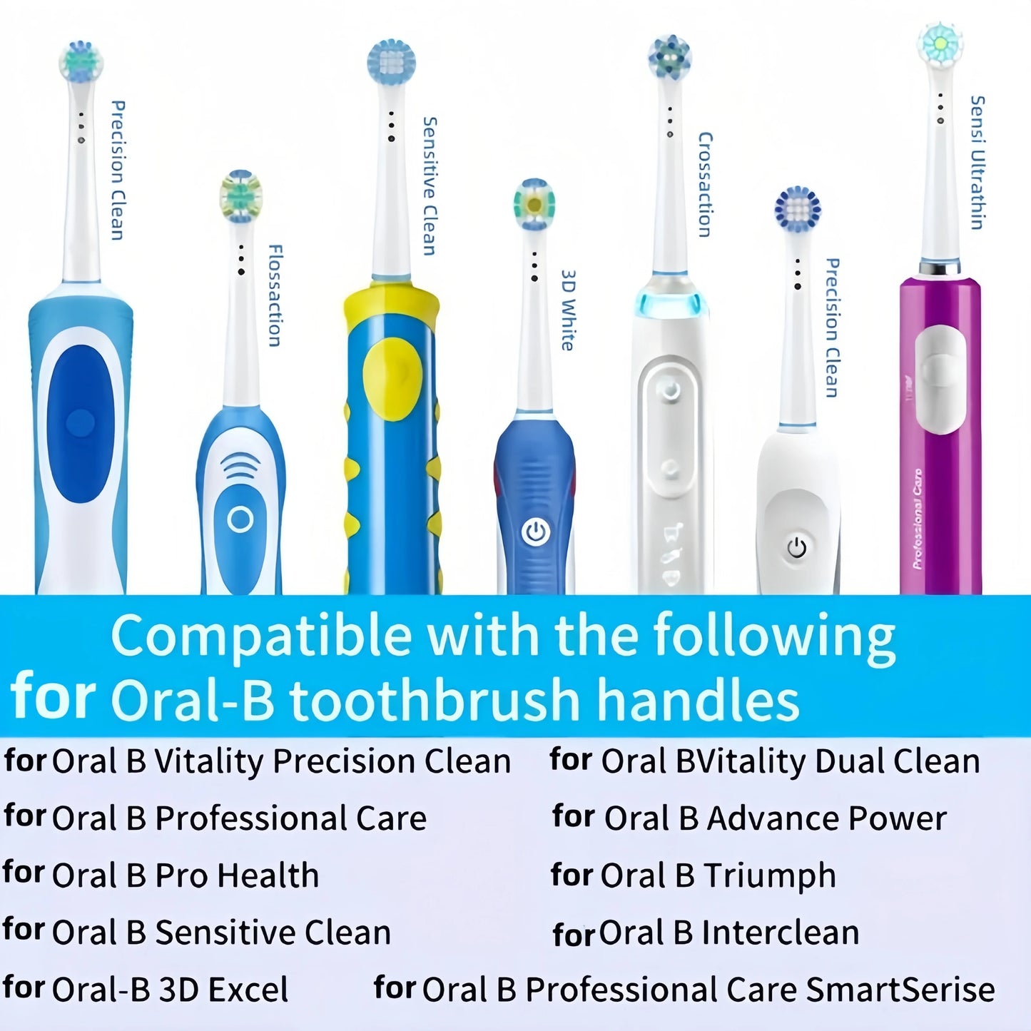 Ersatzbürstenköpfe für Oral-B (4/12/16/20 Stück)