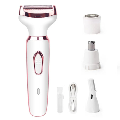 4-in-1 electric women's shaver for body, face and intimate area