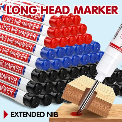 Deep Hole Marker 20mm Long Tip – For metal, wood and tight spaces 