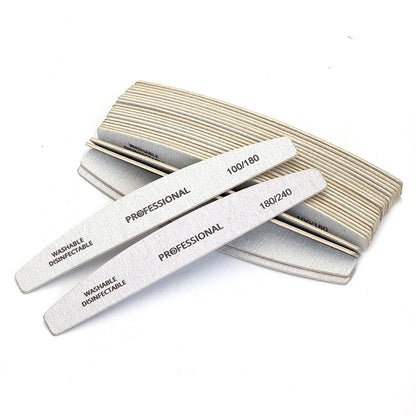 10er Set Gebogene Profi Nagelfeilen aus Holz